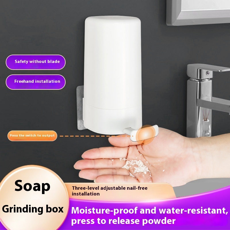 Soap Grinder Dispenser Soap Box Wall Mounted Dry Organizer Box Soap Powder Grinding Box For Restaurant Kitchen Office Gyms Hotel - Bilde 5