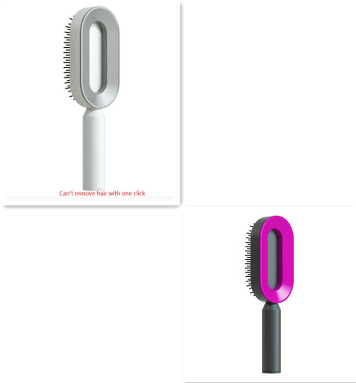 Self Cleaning Hair Brush For Women One-key Cleaning Hair Loss Airbag Massage Scalp Comb Anti-Static Hairbrush - Bilde 7