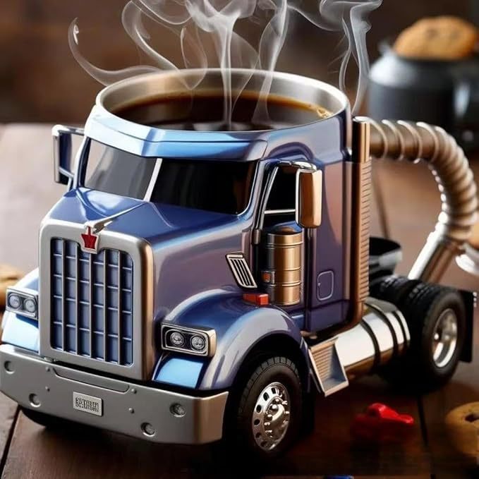 Durable Truck Coffee Mug Semi Truck Handcrafted Coffee Cup Semi-trailer Shaped Semi-Truck Coffee Mugs For Family - Bilde 10
