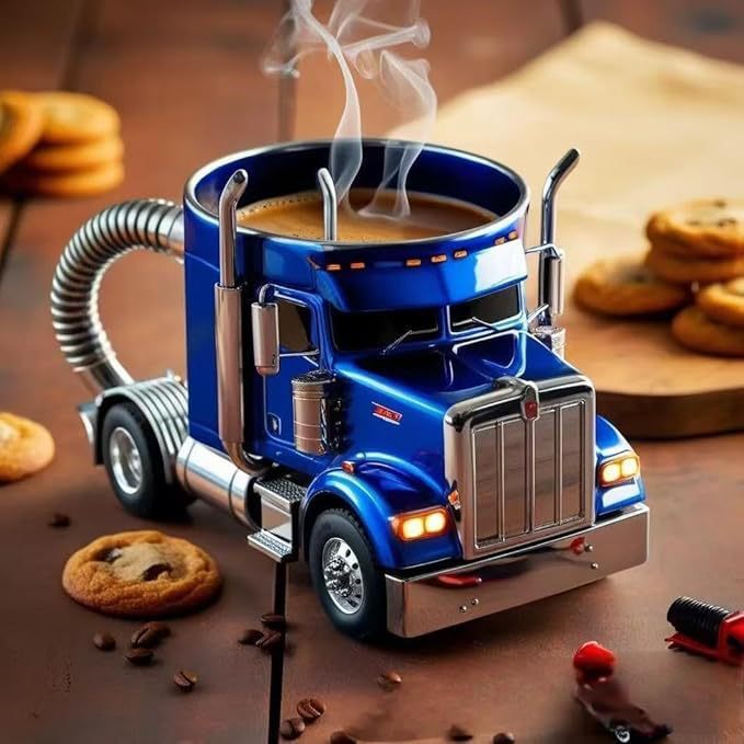 Durable Truck Coffee Mug Semi Truck Handcrafted Coffee Cup Semi-trailer Shaped Semi-Truck Coffee Mugs For Family - Bilde 5